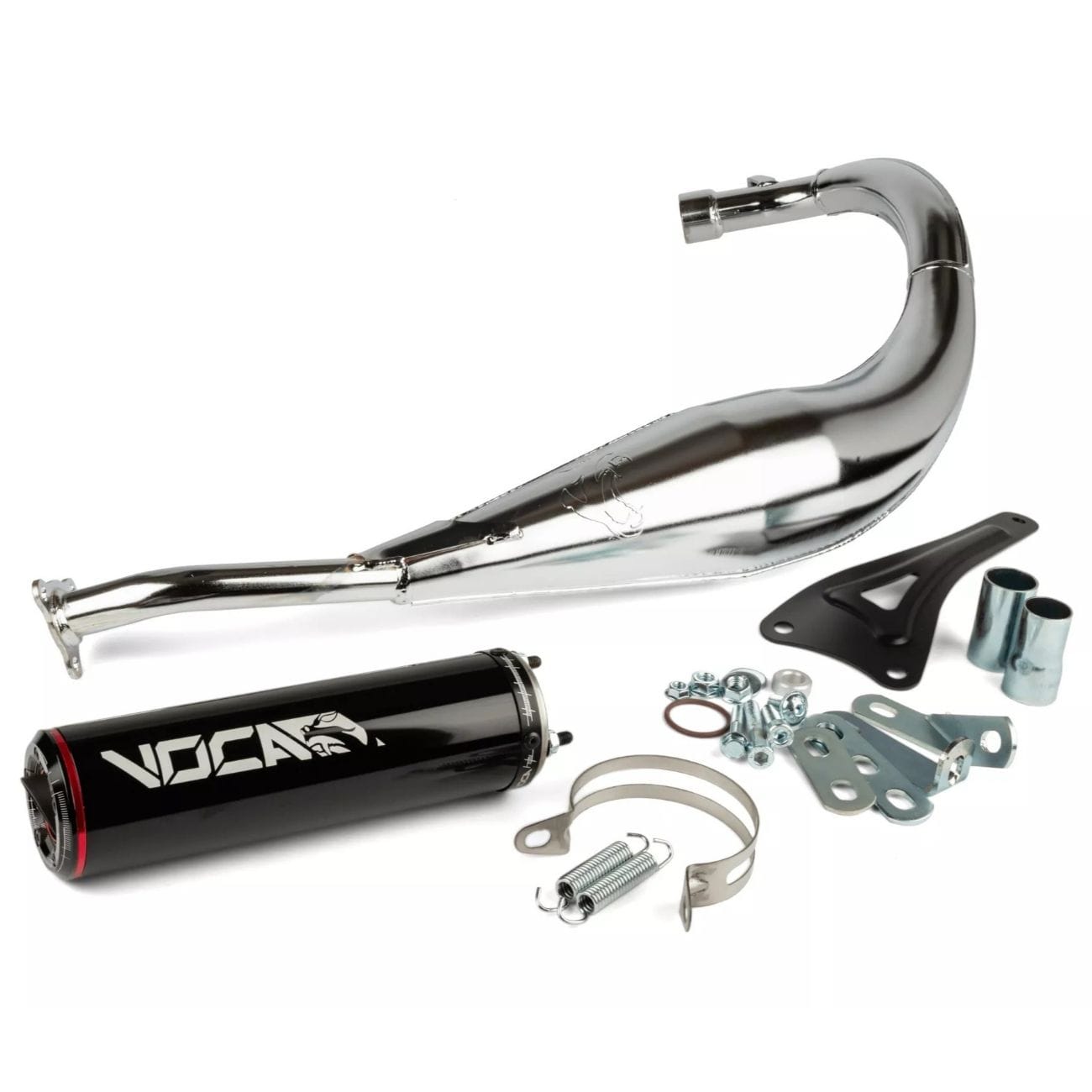 Pakoputki Voca Chromed 5070 Minarelli AM6 musta