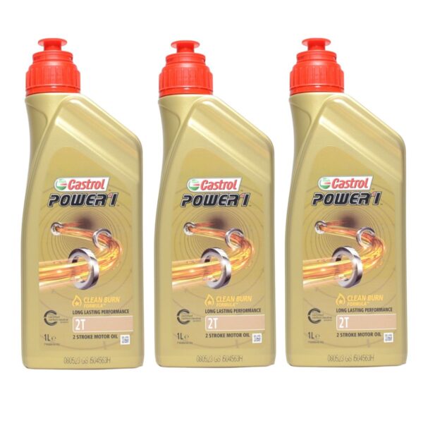 3x Castrol Power1 2T öljy 1L