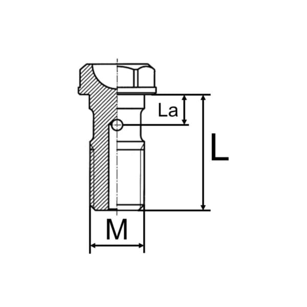 Banjopultti ilmausruuvilla M10x1.00