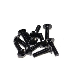 Kateruuvisarja musta, 10kpl M5x20mm